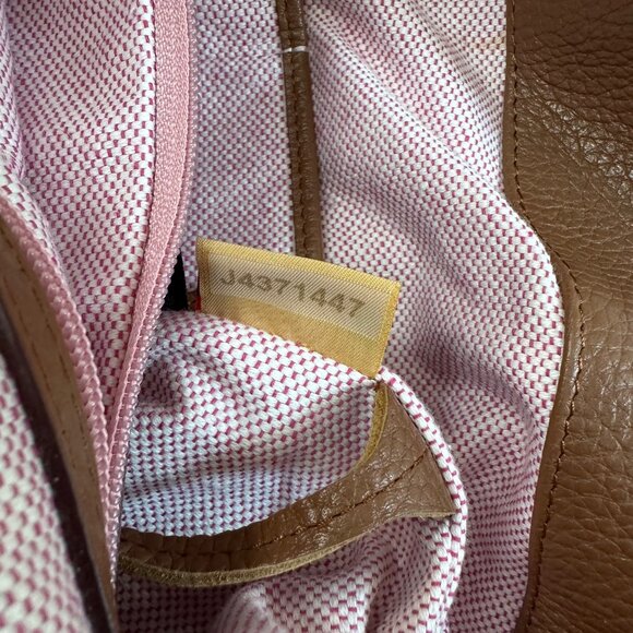 Dooney & Bourke Purse Brown Leather Logo Lock Sac Shoulder Tote Pebbled Leather - Picture 13 of 16